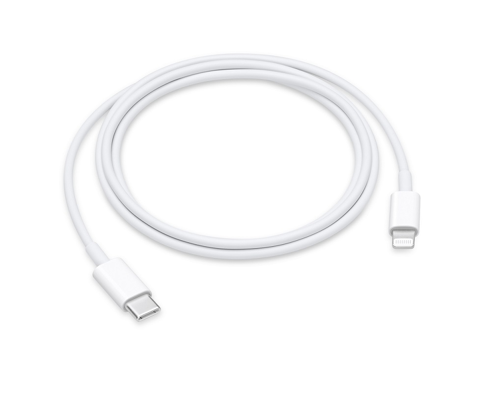 Kabel Apple MUQ93ZM/A USB-C - Lightning 1 m widok na zwinięty kabel